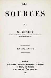 Cover of Les Sources